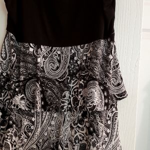 Studio I Black and White Paisley Dress